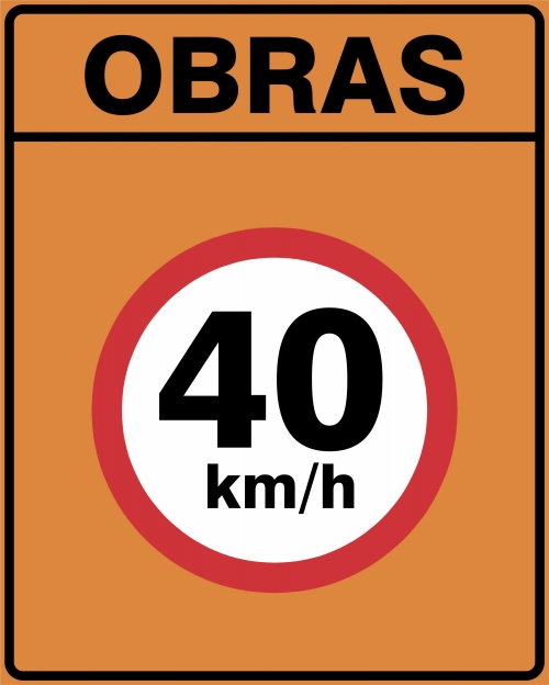 Obras: 40 Km/h