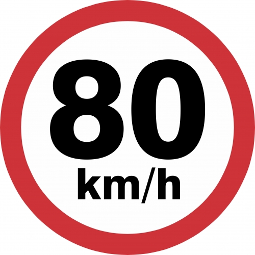 Obras: Velocidade permitida  80 km/h