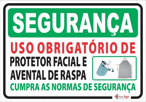Segurança: Uso obrigatório de protetor facial